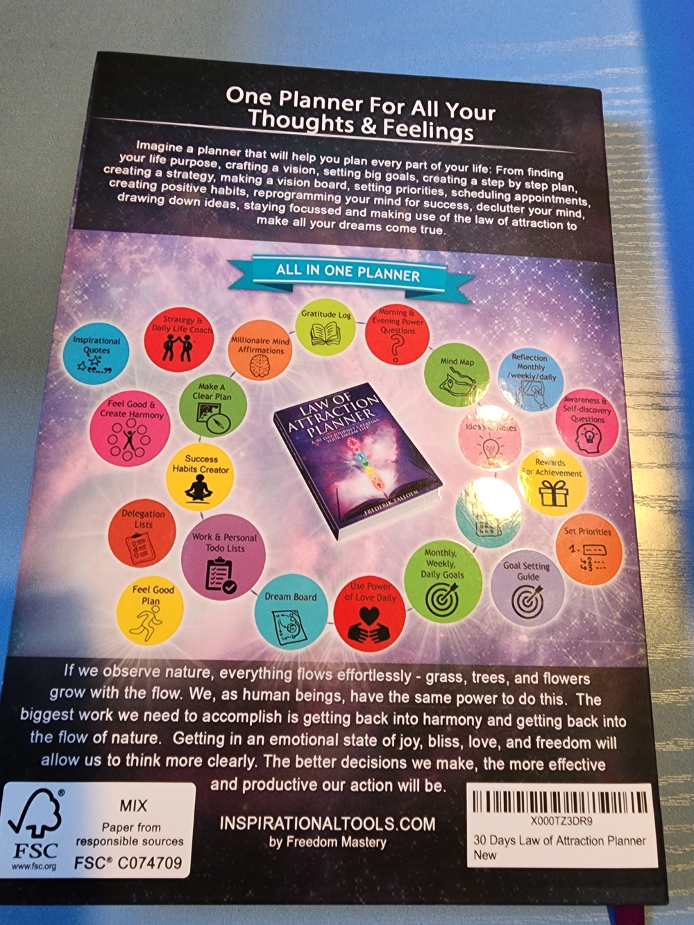 Law of Attraction Planner - Purple Cosmic Cover - Picture 8 of 10